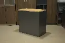 armoire basse à 3 portes battantes