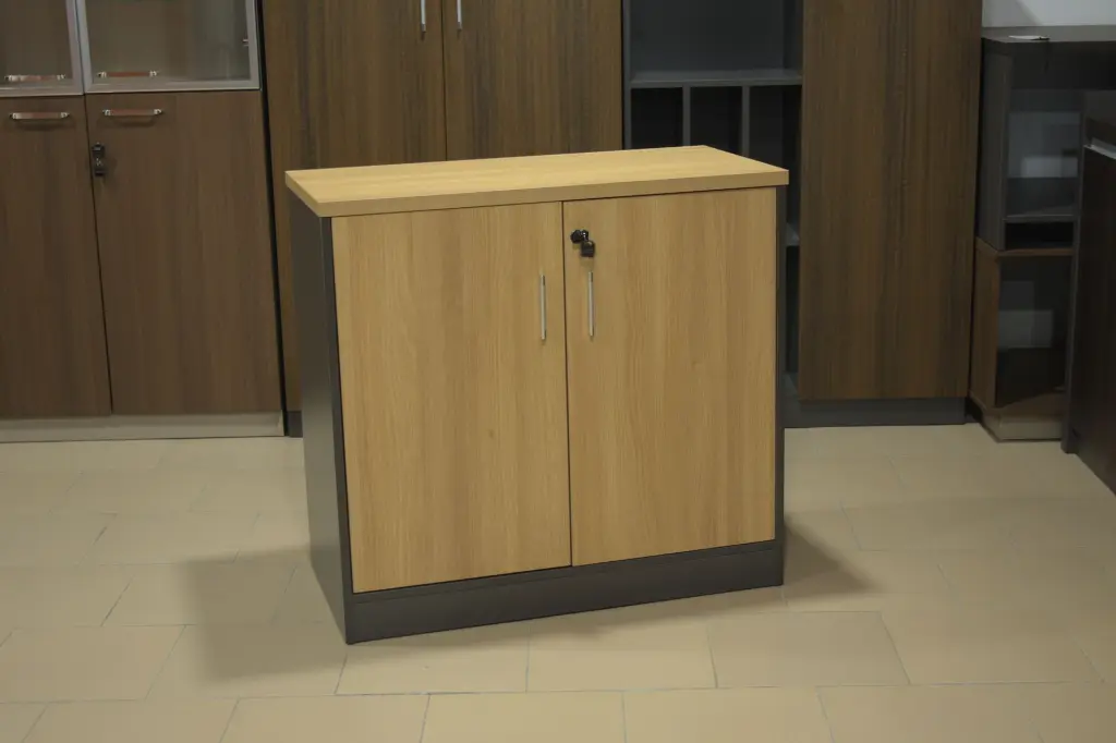 armoire basse à 3 portes battantes