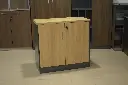 armoire basse à 3 portes battantes
