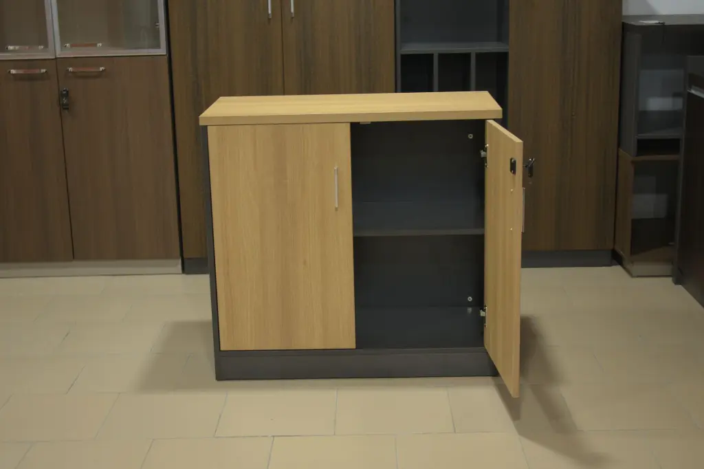 armoire basse à 3 portes battantes