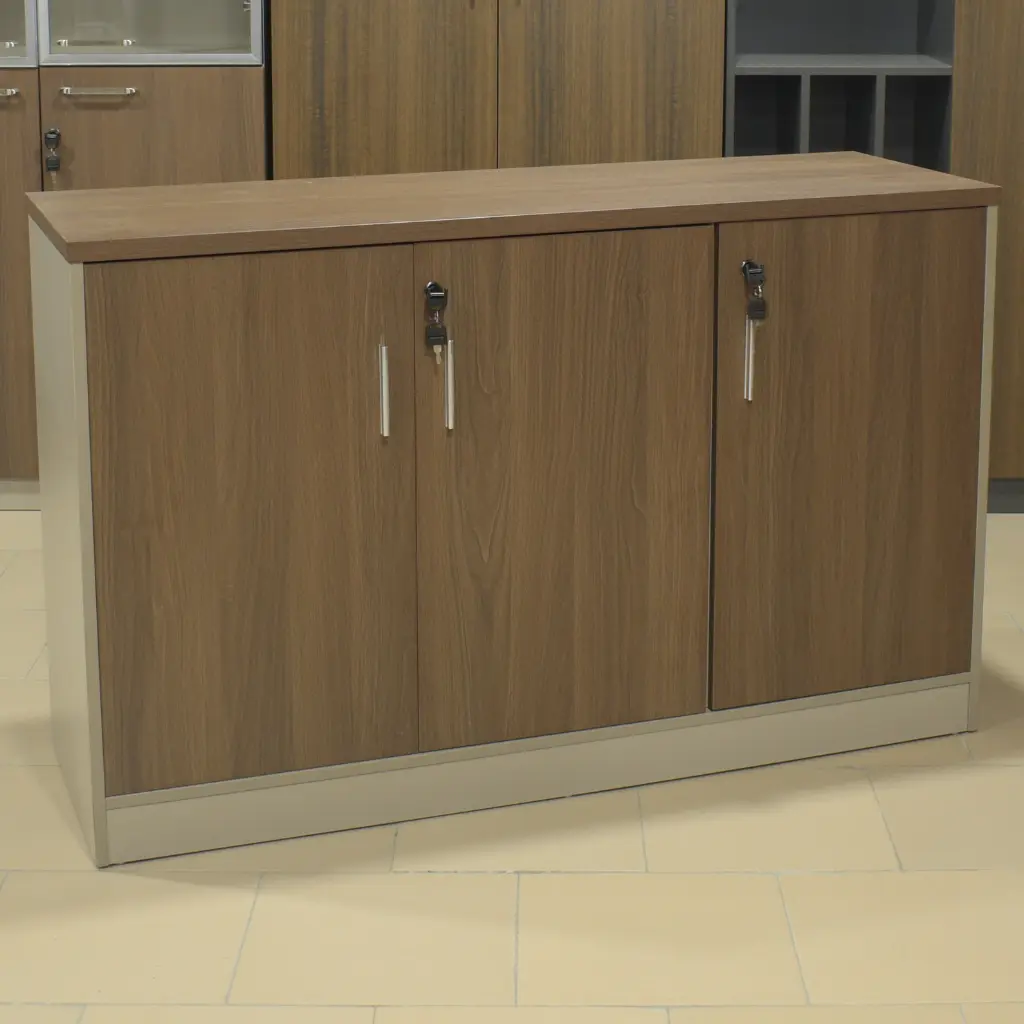 armoire basse à 3 portes battantes