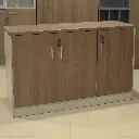 armoire basse à 3 portes battantes