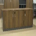 armoire basse à 3 portes battantes