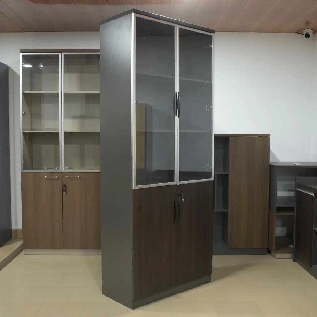 Placard deux battants semi vitré