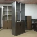 Placard deux battants semi vitré