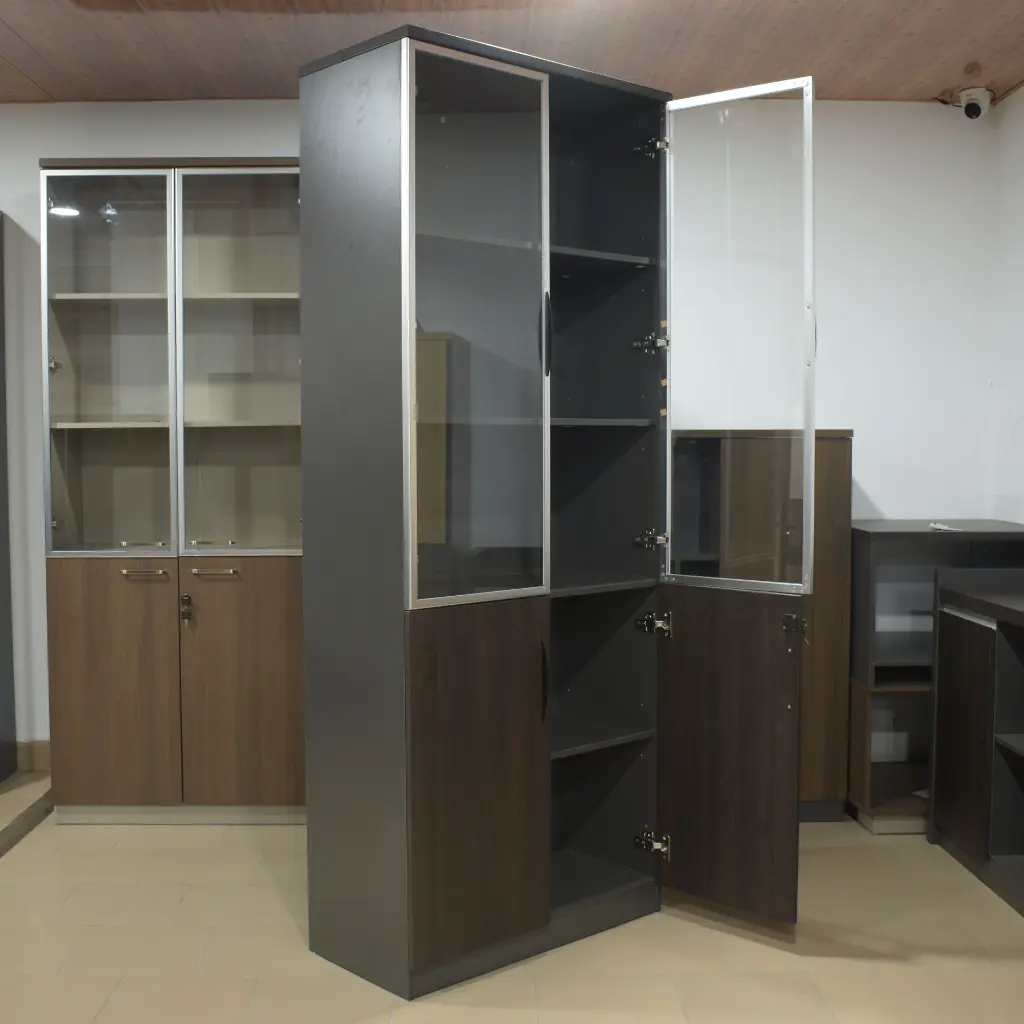 Placard deux battants semi vitré