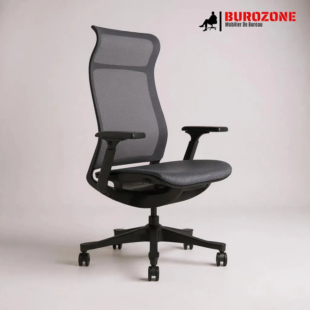 [V5-BH-02] Fauteuil directeur en filet gris