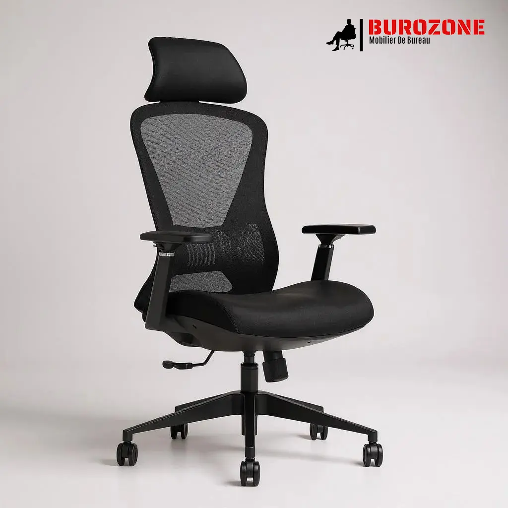[K2-BH-12] Fauteuil directeur en filet noir