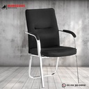 Chaise visiteur en tissu noire
