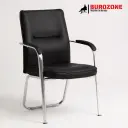 Chaise visiteur en tissu noire