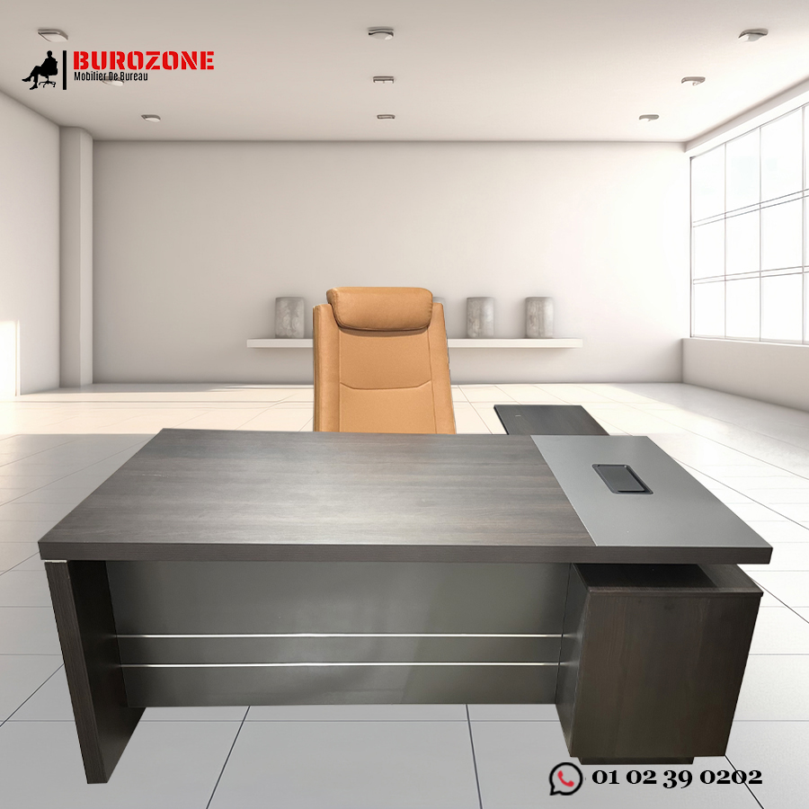 Bureau directeur + retour, 180*160*75cm