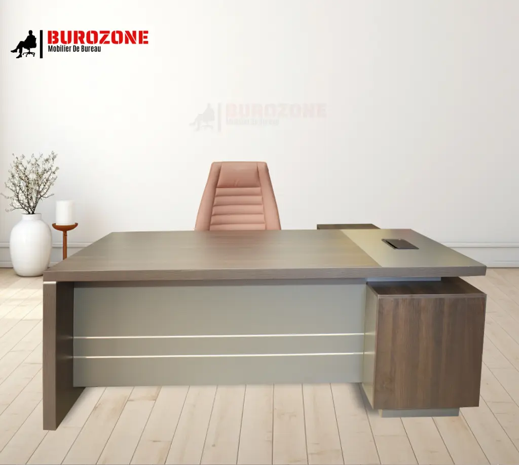 Bureau directeur + retour, 160*160*75cm
