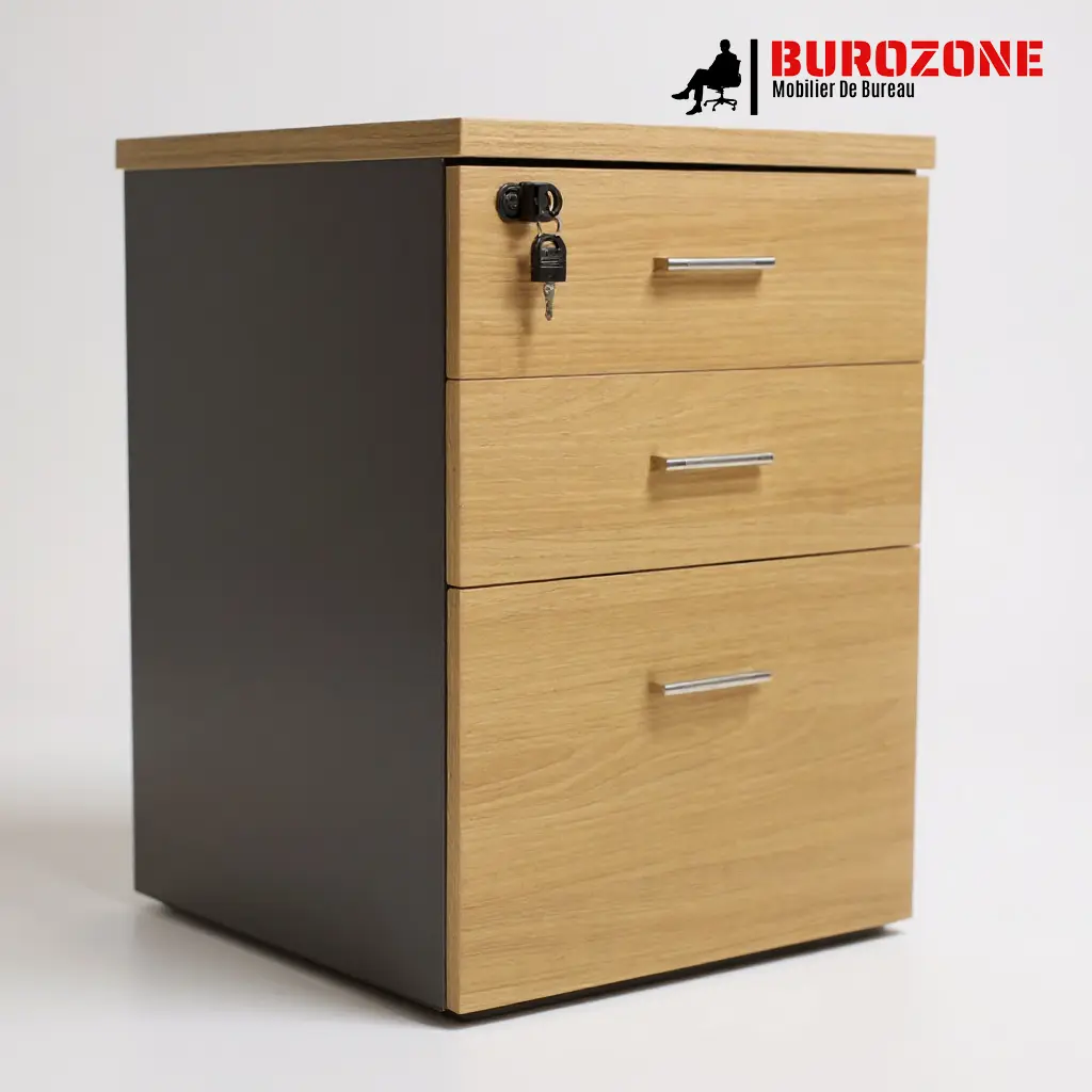 [D601931] Caisson économique mobile avec 3 tiroirs beige,  40*42*60cm