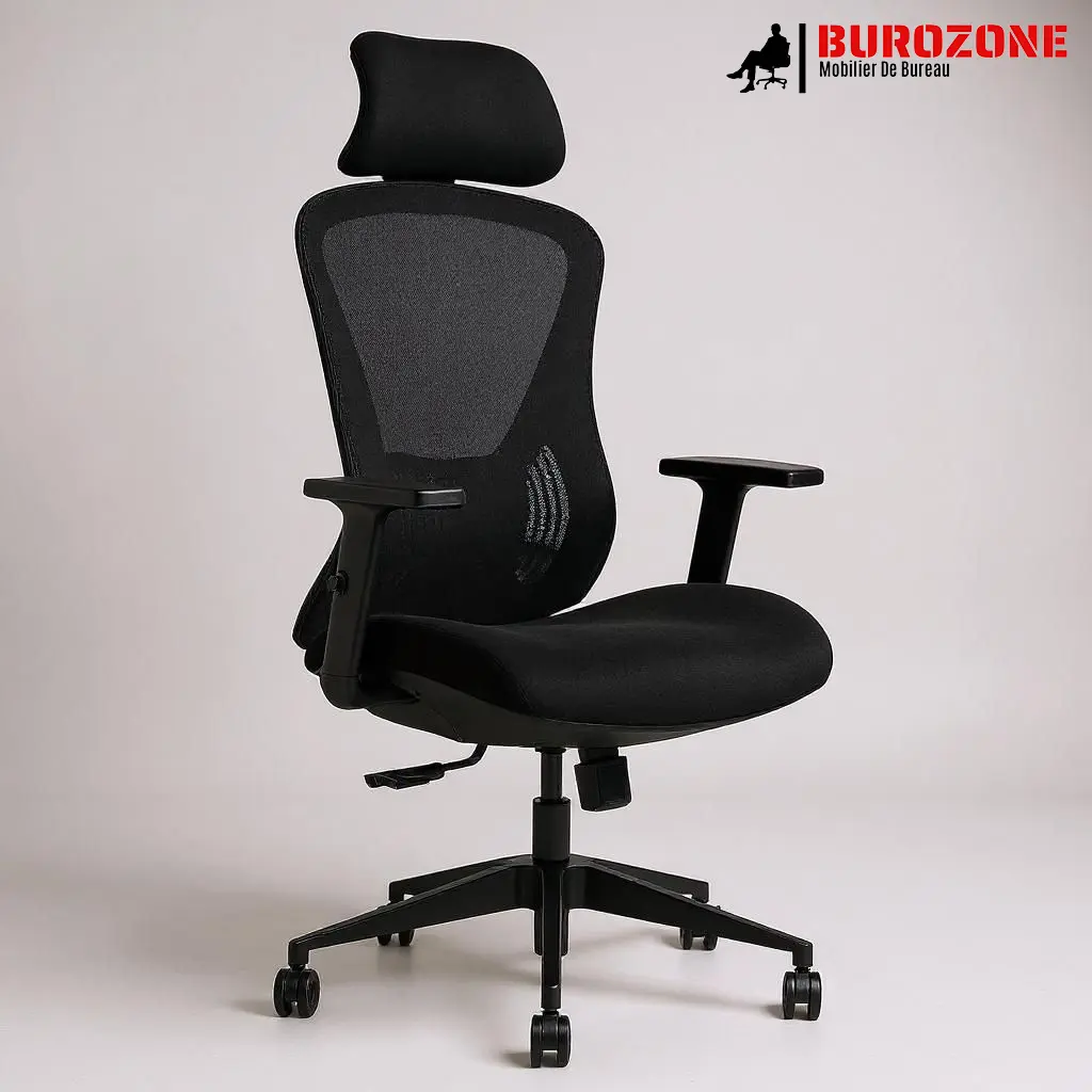 [GK2-BH-12] Fauteuil directeur / agent tissus noir