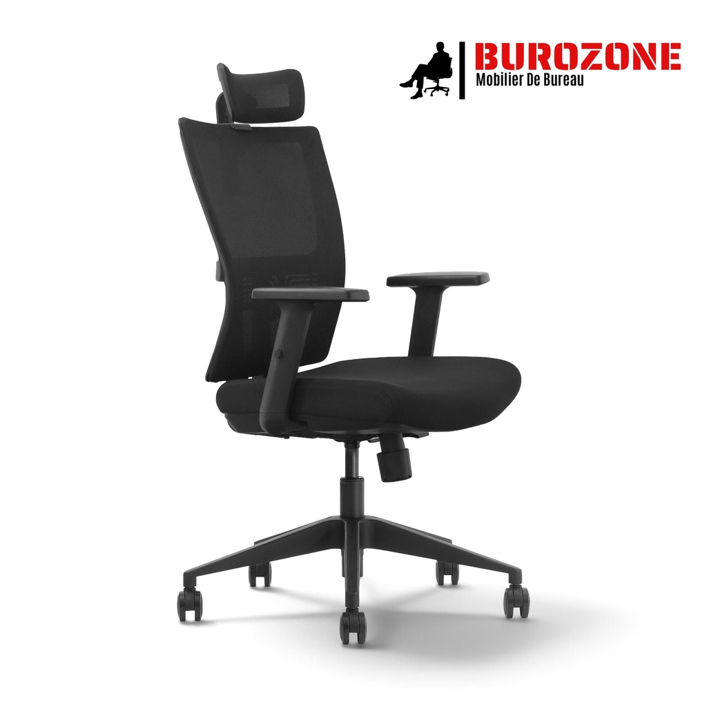[GM1BH02] Fauteuil ergonomique en maille avec appui-tête réglable et confort prolongé