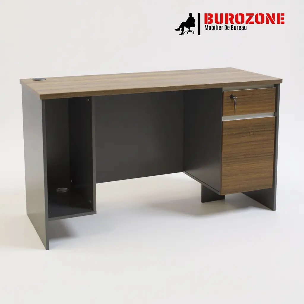 Bureau agent + port UC + tiroir+ battant  140*60*75cm