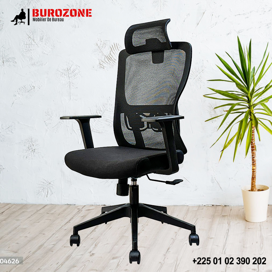 Fauteuil agent/directeur en filet noir