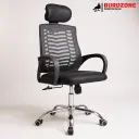 Fauteuil secrétaire ergonomique en maille noire