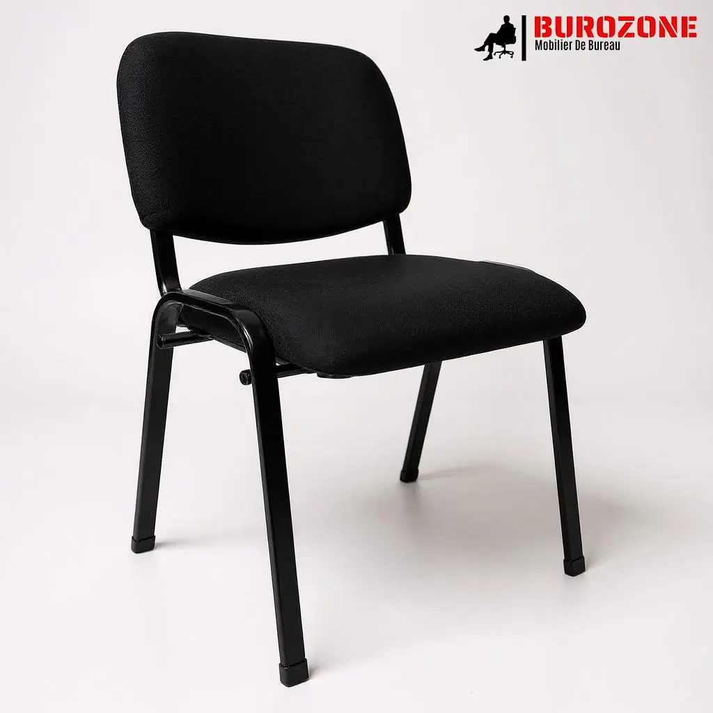 [5885] Chaise visiteur en tissu (ivoiris)