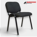 Chaise visiteur rembourrée sans accoudoirs  en tissu (ivoiris)