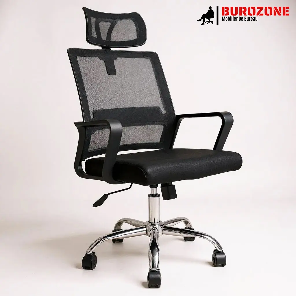 [294H] Fauteuil secrétaire filet noir