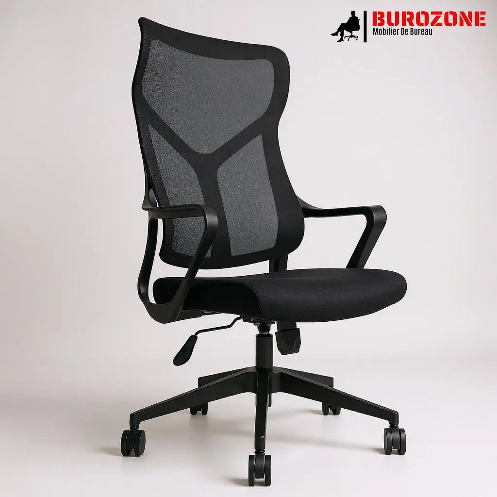 Fauteuil agent en filet noir