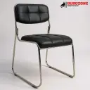 Chaise visiteur rembourrée en simili cuir sans accoudoirs – 114G