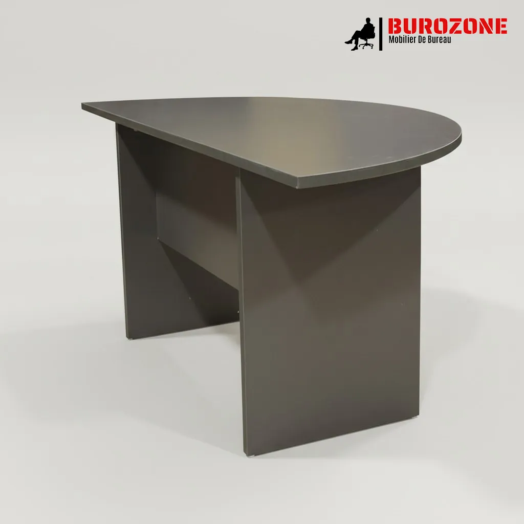 Arrondi table de réunion gris - 160*80*75cm