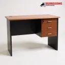 Bureau agent orange avec 3 tiroirs, 120*60*75cm