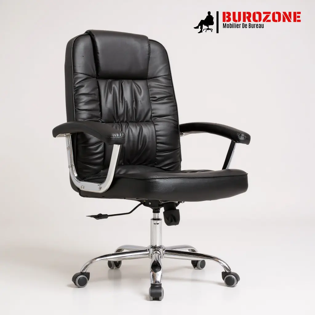 [9928] Fauteuil directeur simili cuir noir