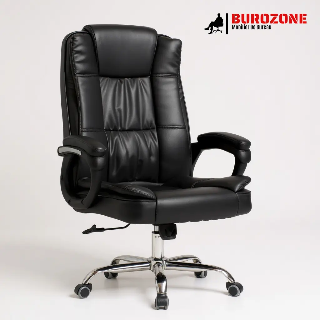 [OC-110] Fauteuil directeur en simili cuir noir