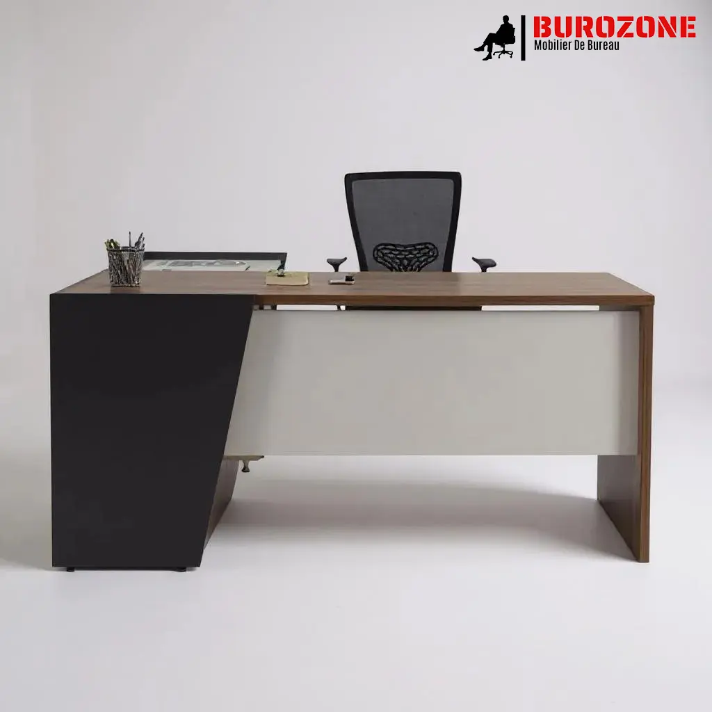 Bureau directeur + retour turk, 180*150*75cm