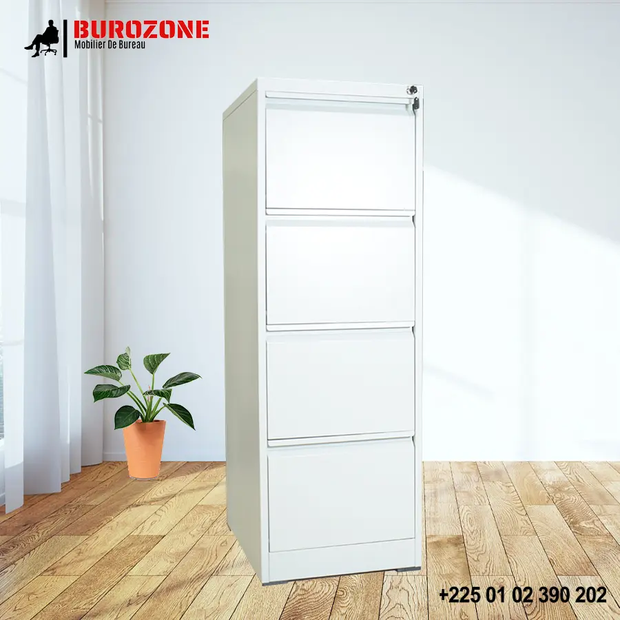 Armoire a dossier métallique 4 tiroirs 134*62*45cm