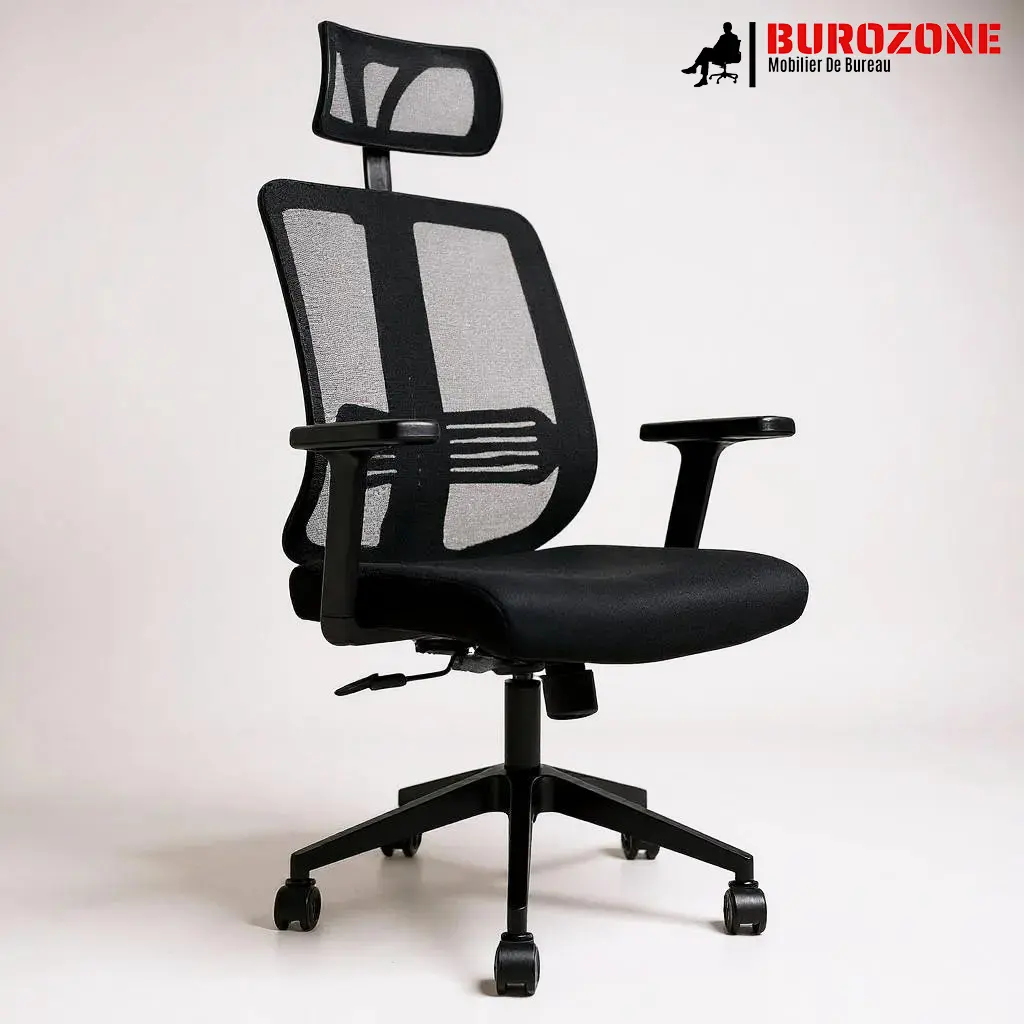 Fauteuil directeur/agent en filet noir