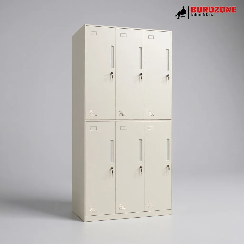 [PM-06] Placard métallique six portes 185x90x50cm