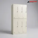 Placard métallique six portes 185x90x50cm