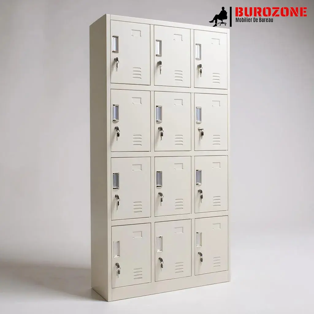 Placard métallique 12 casiers avec serrures individuelles – PM012- 180*90*39cm