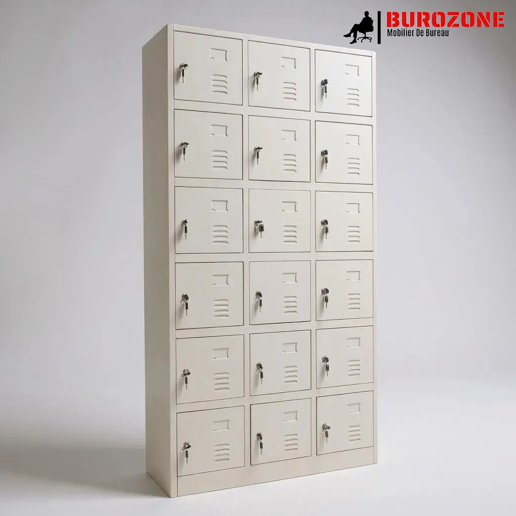 Placard métallique dix-huit portes 180*90*39cm