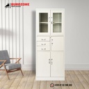 Placard metallique 2 battants semi vitree + 3 tiroirs 180*85*39cm