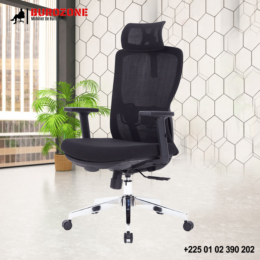 Fauteuil agent/directeur en filet noir