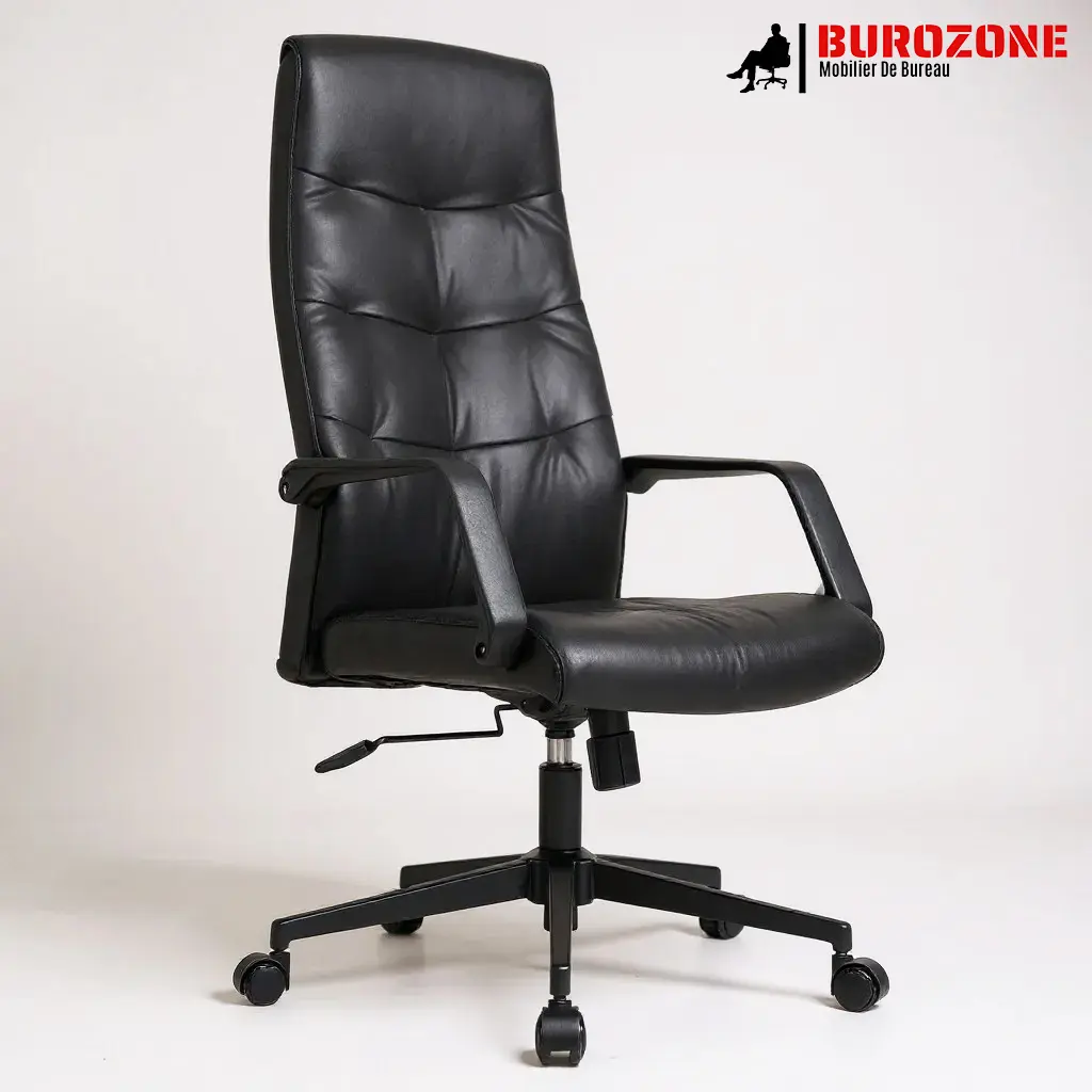 [AB-622A-BL] Fauteuil Directeur simili cuir noir