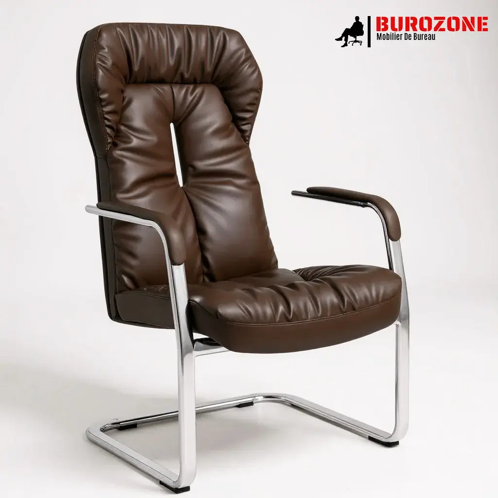 Chaise visiteur directeur simili cuir