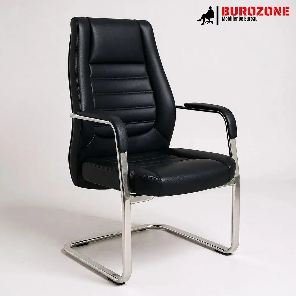 [D007HBL] Chaise visiteur directeur simili cuir