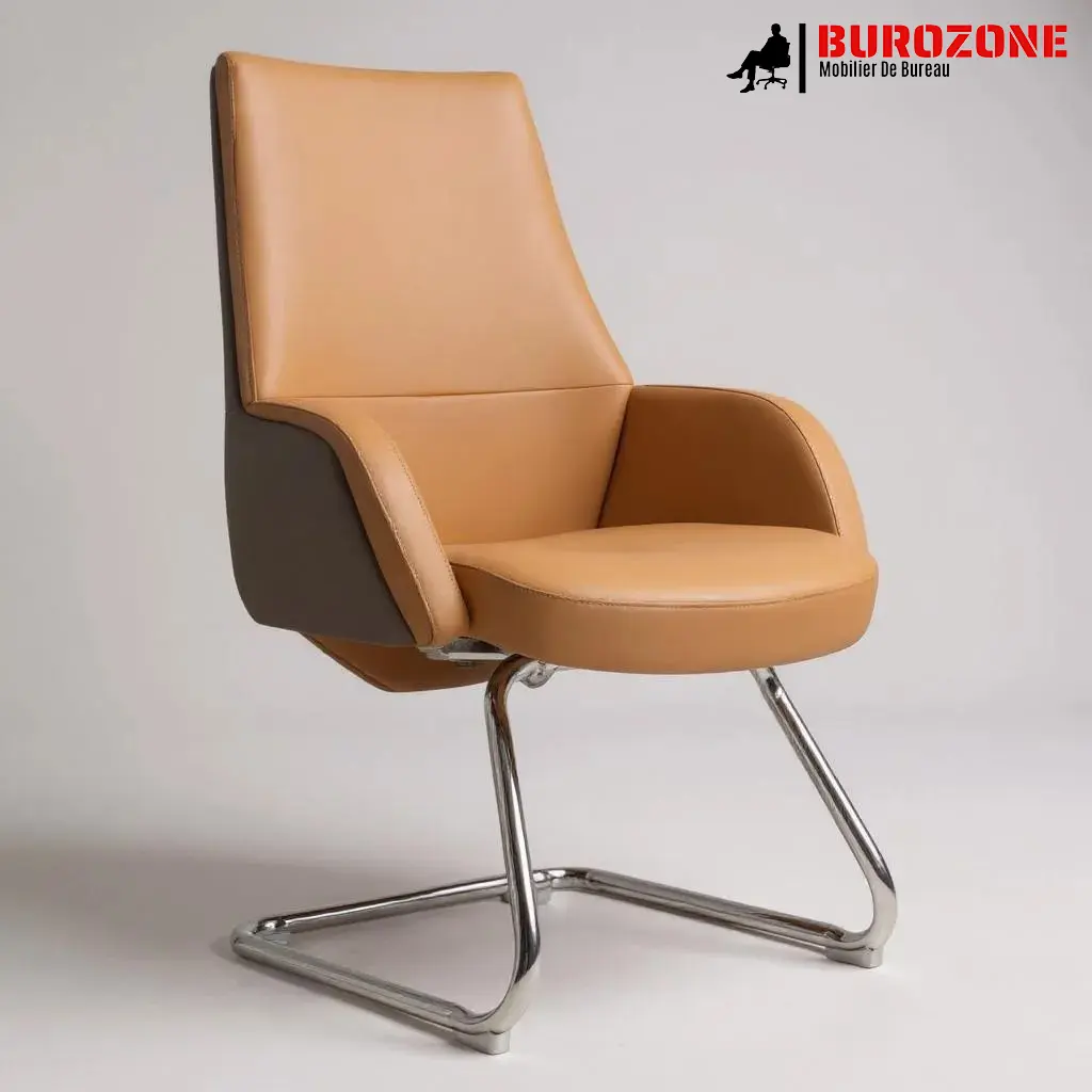 Chaise visiteur directeur simili cuir