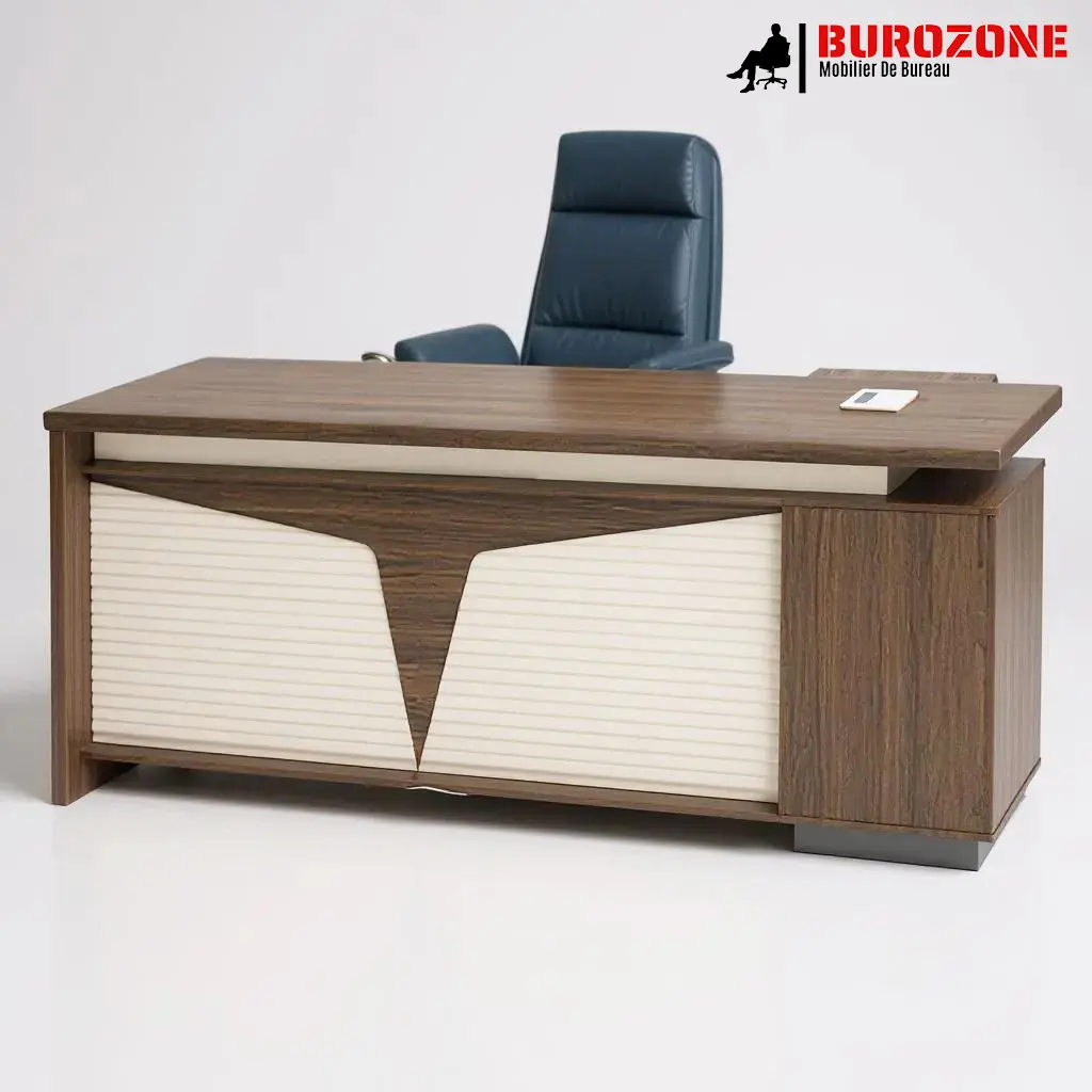 [BO10616] Bureau directeur + retour, 160*160*75cm