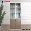 Placard deux battants semi vitré brun/beige  80*40*200cm