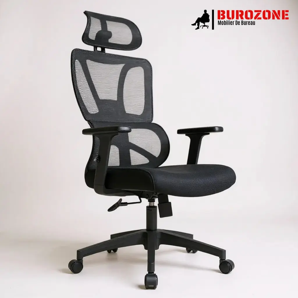 [533H] Fauteuil directeur/agent filet noir