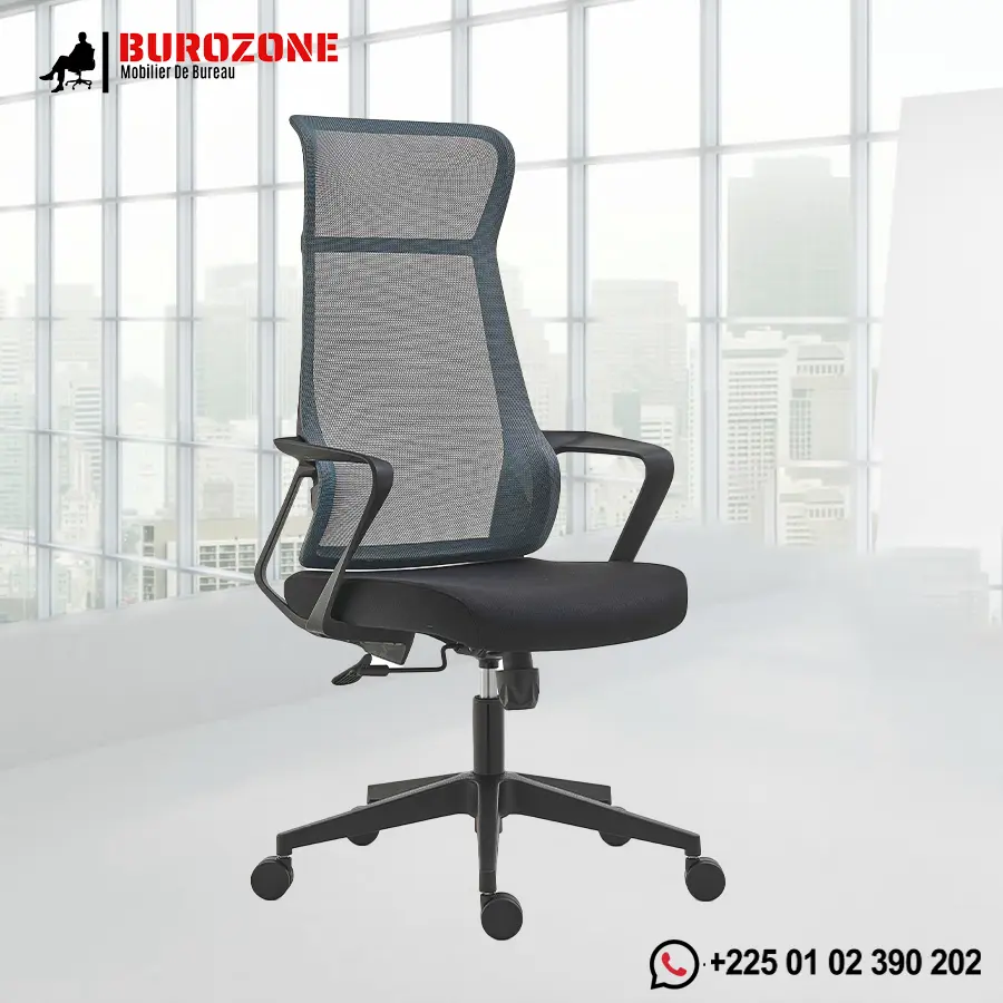Fauteuil directeur/agent filet noir