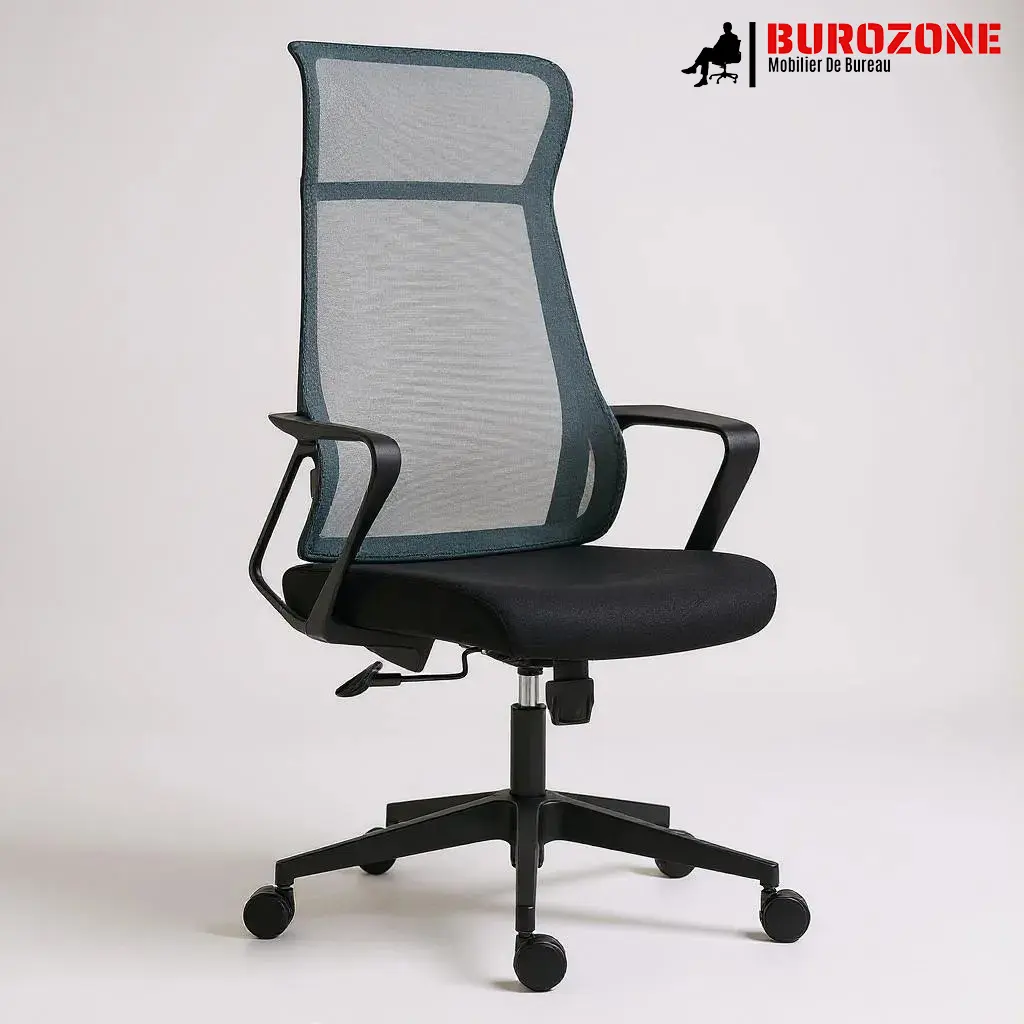 [1097H-BL] Fauteuil directeur/agent filet noir