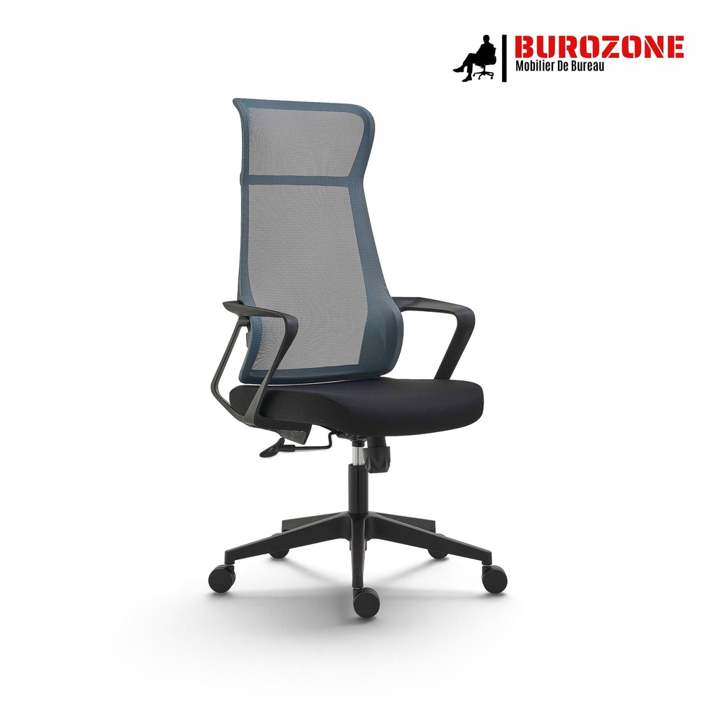 [1097HBL] Fauteuil directeur/agent filet noir